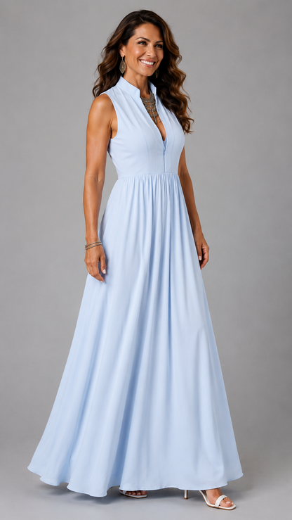 Virelia | Vestido Maxi Elegante de Caída Fluida