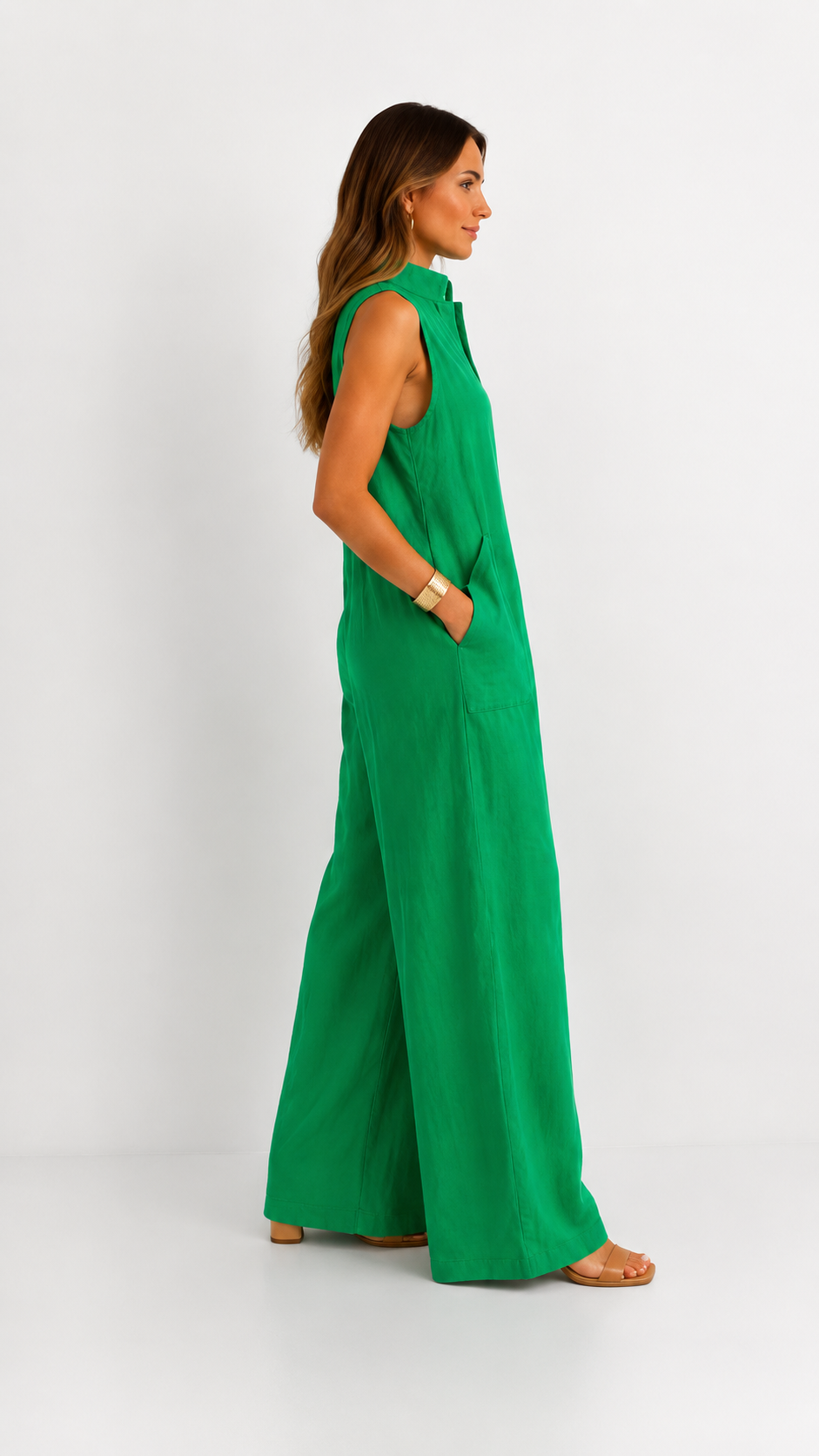 Claire | Jumpsuit Elegante de Lino con Corte Amplio y Cómodo