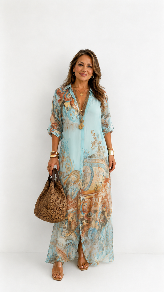 Lorna | Vestido Camisero Mediterráneo