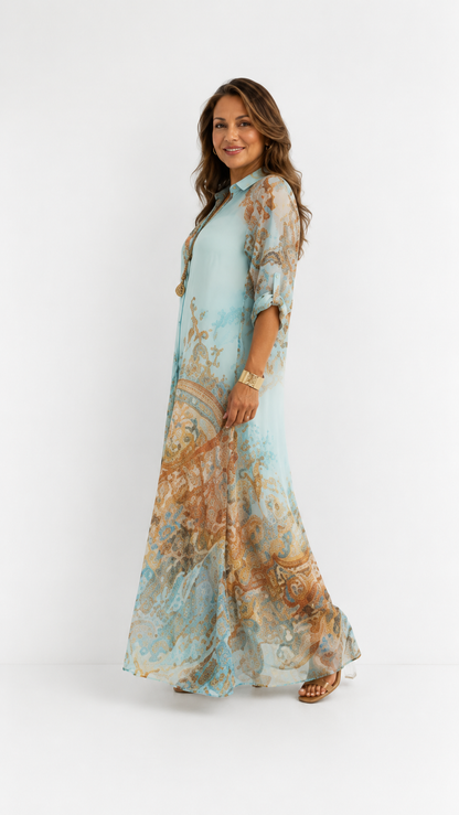 Lorna | Vestido Camisero Mediterráneo