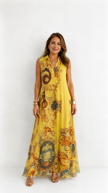 Fiorella | Vestido Camisero Bohemio Maxi