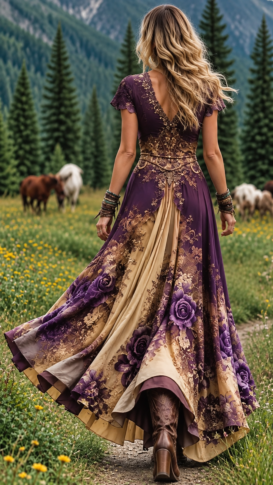 Vestido Violeta Floral