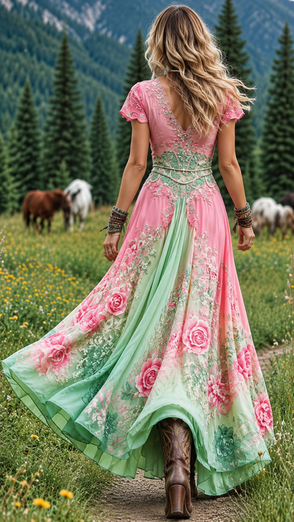 Vestido Violeta Floral
