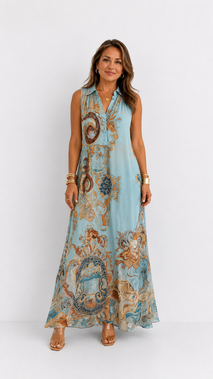 Fiorella | Vestido Camisero Bohemio Maxi