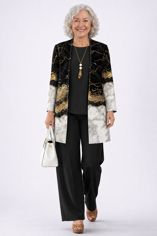 Joan | Conjunto de Tres Piezas Elegancia Clásica — Multicolor