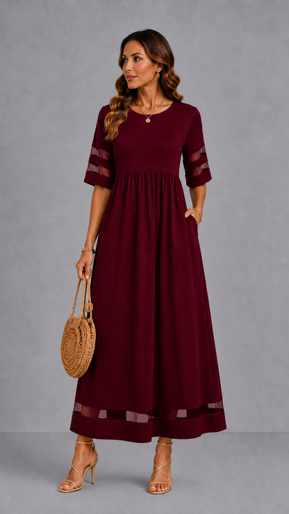 Aubrey™ – Vestido midi que disimula el abdomen