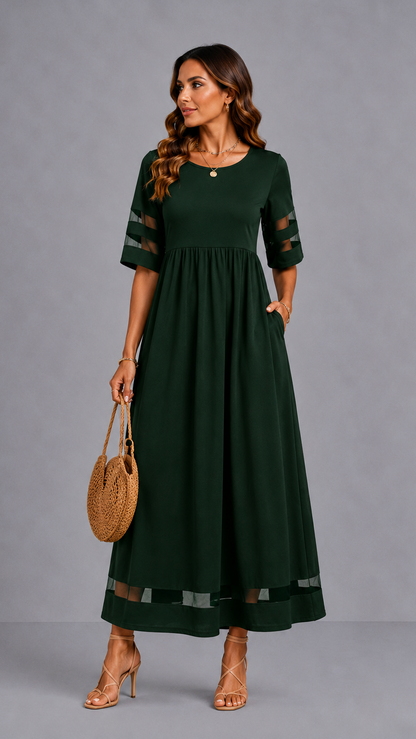 Aubrey™ – Vestido midi que disimula el abdomen