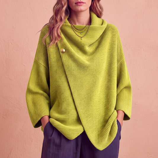 Colette | Jersey de punto asimétrico con botones