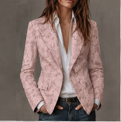 Loretta | Blazer entallado de cachemira con diseño jacquard