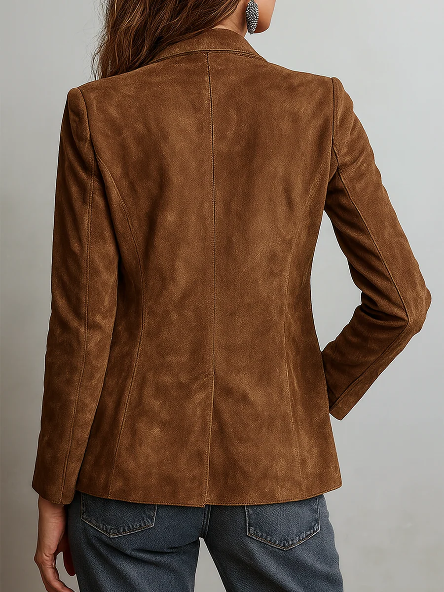 Aurora | Blazer marrón de estilo vintage