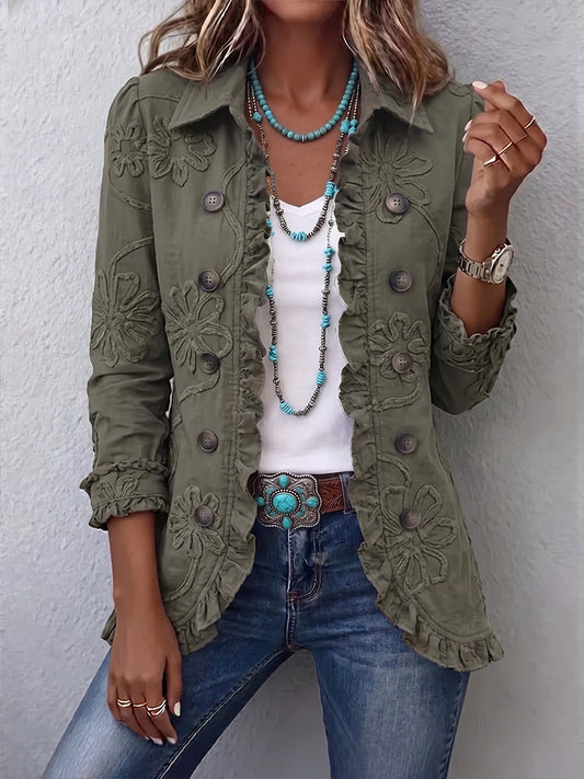 Anna | Chaqueta utilitaria bordada de estilo bohemio