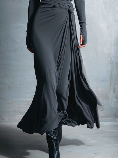 Vittoria · Vestido maxi con nudo lateral