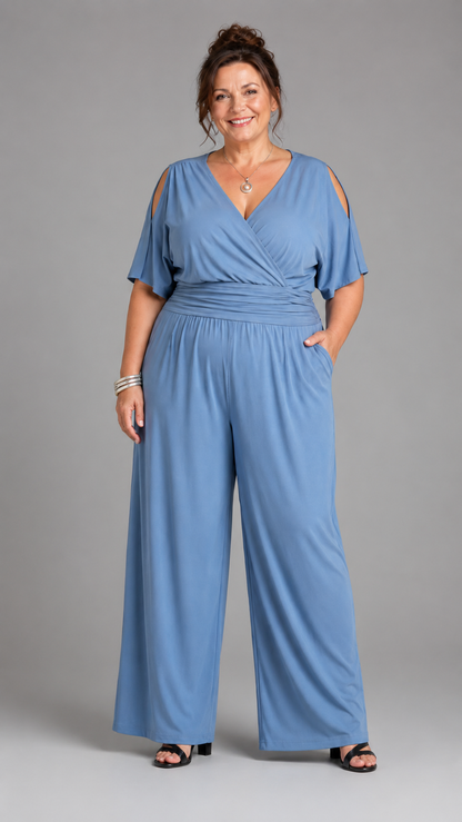 Nyxara | Jumpsuit Elegante de Hombros Descubiertos