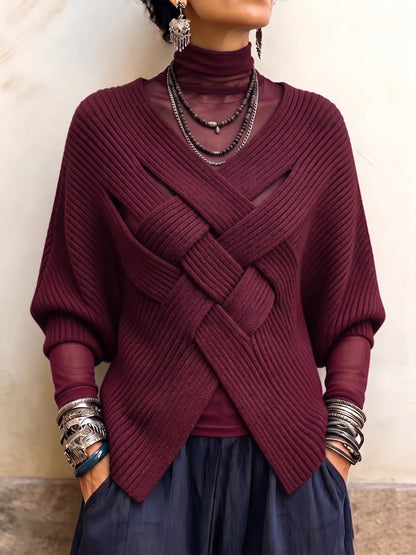 Rosalie | Jersey de canalé con tiras cruzadas