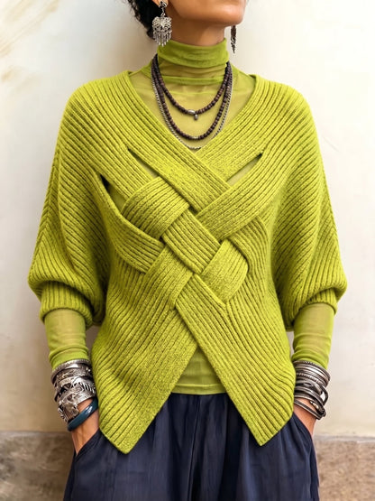 Rosalie | Jersey de canalé con tiras cruzadas