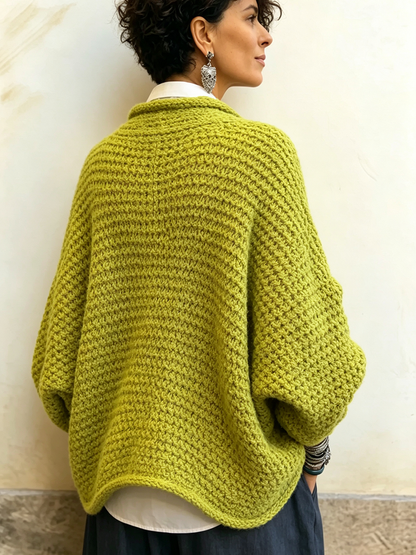 Célia | Jersey cruzado con mangas murciélago