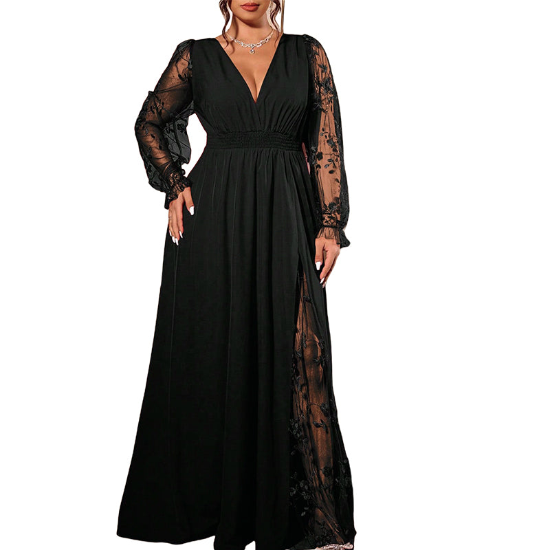 Vestido Celeste – Elegancia Romántica con Encaje