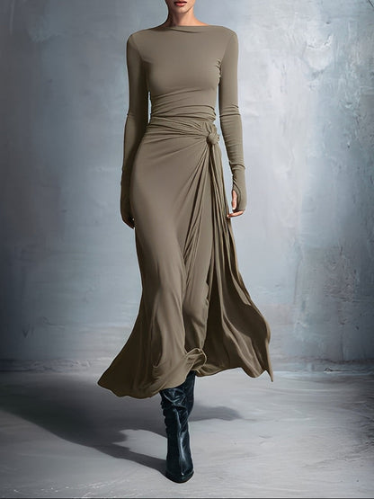 Nadège | Vestido largo con nudo lateral